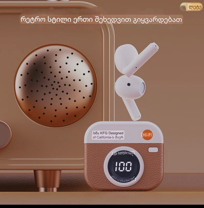 ყურსასმენი Retro Camera Style